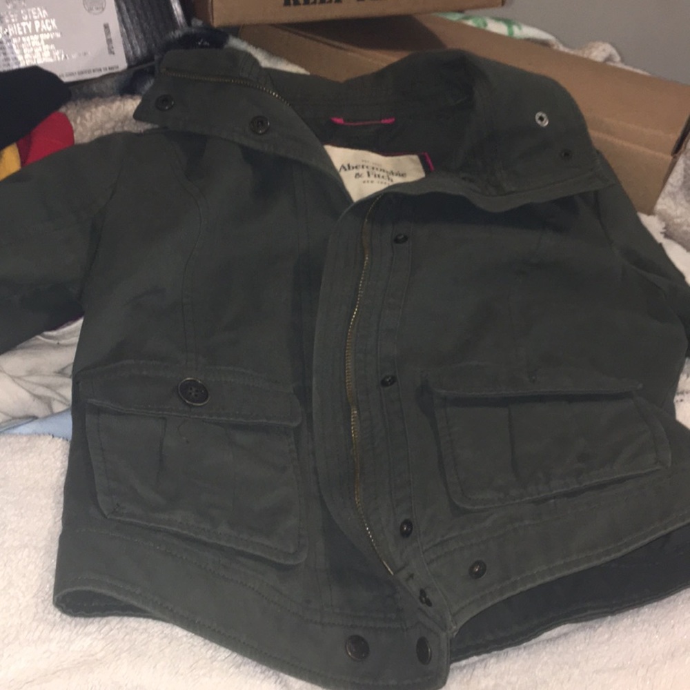 green jean jacket